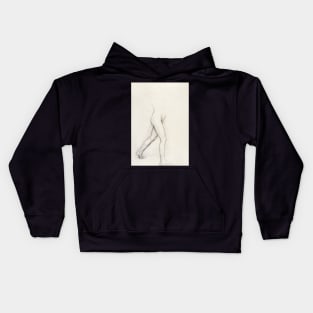 Incomplete illustration of a dancer Kids Hoodie